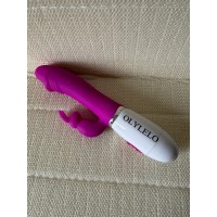 OLYLELO G Spot Rabbit Vibrator with Heating Function, Rose Sex Toys for Clitoris G-spot Stimulation,Waterproof Dildo Vibrator with 9 Powerful Vibrations Dual Motor Stimulator for Women or Couple Fun(Purple)